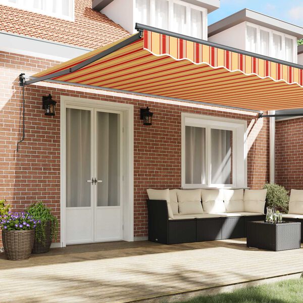 vidaXL Toldo Amarillo y Naranja 500 x 300 x 165 cm Poli&eacute;ster y metal