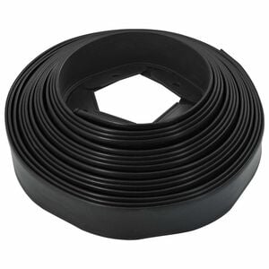 vidaXL Borduras para c&eacute;sped Negro 2000 x 4 x 5 cm Pl&aacute;stico