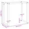 vidaXL Patas de mesa de comedor estructura O acero 80x40x73 cm
