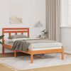 vidaXL Estructura de cama Marr&oacute;n 75 x 190 cm Madera de pino macizo