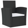 vidaXL Juego muebles de jard&iacute;n 16 pzas y cojines rat&aacute;n sint&eacute;tico negro