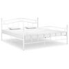 vidaXL Estructura de cama sin colch&oacute;n metal blanco 140x200 cm