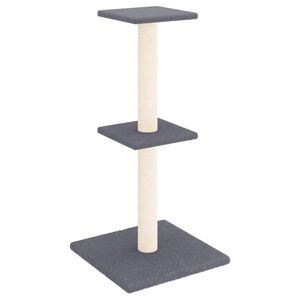 vidaXL Rascador para gatos con postes de sisal gris oscuro 73 cm