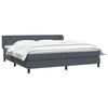 vidaXL Cama box spring con colchones terciopelo gris oscuro 180x210 cm