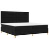 vidaXL Cama tipo Box Spring con colch&oacute;n Negro 200 x 200 cm tela