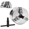 vidaXL Mandril de torno autocentrante de 3 mordazas 80 mm acero