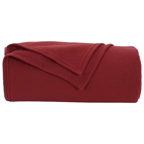 vidaXL Mantitas de Sof&aacute; 24 pcs Rojo Burdeos 270 x 240 cm Lana
