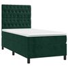 vidaXL Cama box spring colch&oacute;n y LED terciopelo verde oscuro 80x200 cm