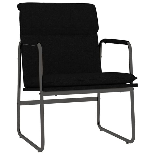 vidaXL Sill&oacute;n de relax tela negro 55x64x80 cm