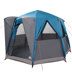 vidaXL Tienda de campa&ntilde;a para 3 personas con techo Azul y gris