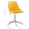 vidaXL Sillas de comedor giratorias 4 uds terciopelo amarillo