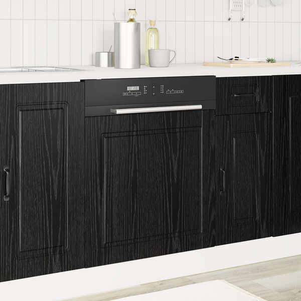 vidaXL Mueble de Cocina Roble Negro 60 x 1,5 x 67 cm