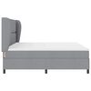 vidaXL Cama tipo Box Spring con colch&oacute;n Gris claro 200 x 200 cm tela