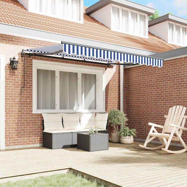 vidaXL Toldo Retr&aacute;ctil Azul 300 x 200 cm tela