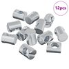 vidaXL Tuercas de barril 12 pcs Plateado M6 x 13 mm Metal