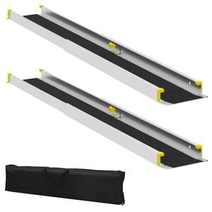 vidaXL Rampa para silla de ruedas 270 kg 2 uds. Negro