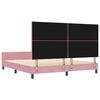 vidaXL Cama tipo Box Spring con cabecera Rosa 180 x 200 cm Terciopelo