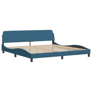 vidaXL Estructura de cama Dover terciopelo azul 200x200 cm