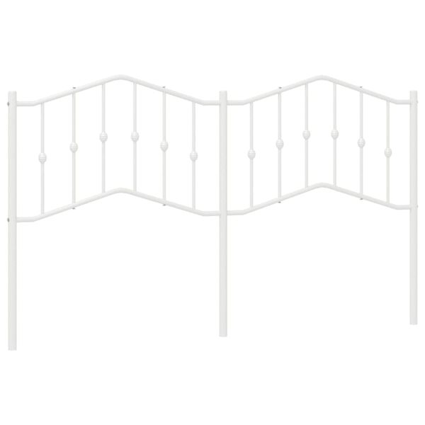 vidaXL Cabecero de repuesto de metal blanco 160 cm