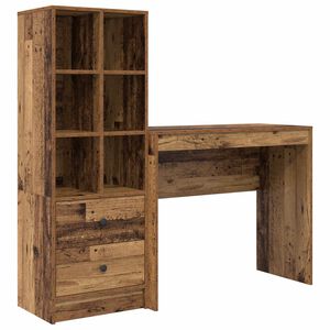 vidaXL Escritorio Madera vieja 135,5 x 40 x 127 cm 2 uds.