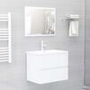 vidaXL Juego de muebles de ba&ntilde;o madera de ingenier&iacute;a blanco