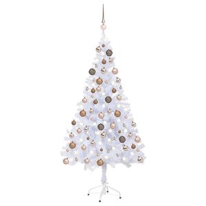vidaXL &Aacute;rbol de Navidad artificial con luces y bolas 380 ramas 150 cm