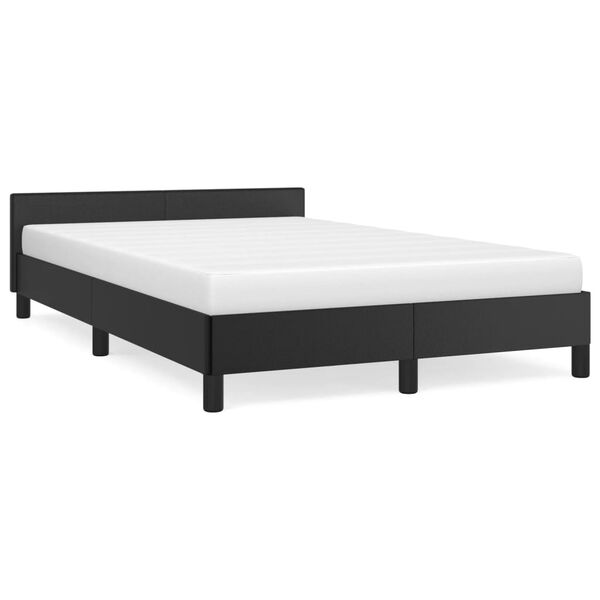 vidaXL Estructura de cama sin colchón cuero sintético negro 120x190 cm