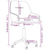 vidaXL Silla de oficina giratoria de terciopelo color crema