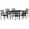 vidaXL Conjunto de Comedor de Jard&iacute;n 7 uds. Negro