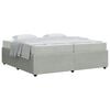 vidaXL Estructura de cama con colch&oacute;n Gris Claro 200 x 200 cm tela
