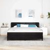 vidaXL Cama tipo Box Spring con colch&oacute;n Negro 180 x 200 cm Terciopelo