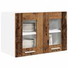 vidaXL Mueble colgante con puerta 2 pcs Madera vieja 60 x 31 x 40 cm