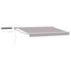vidaXL Toldo Retr&aacute;ctil El&eacute;ctrico Gris claro y blanco. 2,5 x 2 m