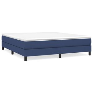 vidaXL Estructura de cama con somier tela azul 160x200 cm