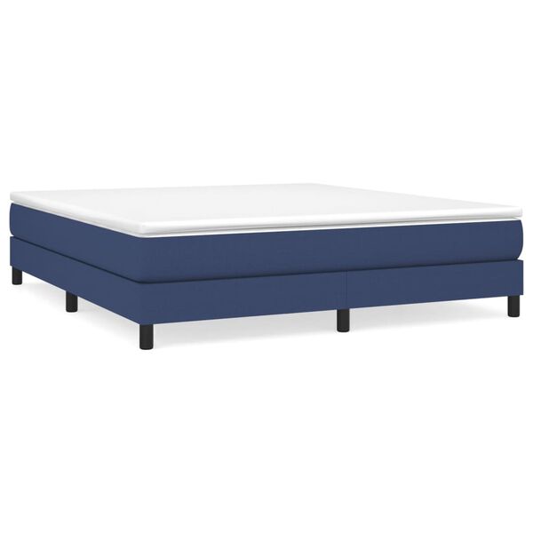 vidaXL Estructura de cama con somier tela azul 160x200 cm