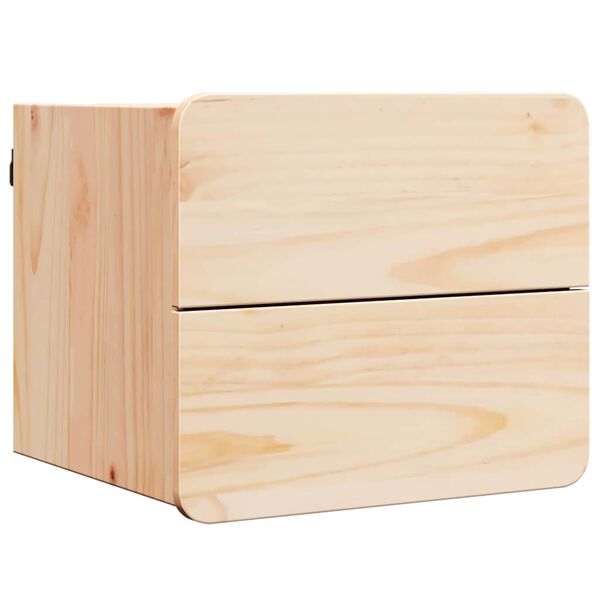 vidaXL Mesita de Noche Marrón 39 x 34 x 33 cm Madera de pino maciza