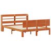 vidaXL Estructura de cama 2 pcs Marr&oacute;n cera Madera de Pino Macizo