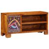 vidaXL Mueble de TV Multicolor 90x30x45 cm Madera Maciza Acacia
