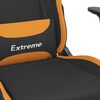 vidaXL Silla gaming tela negro y naranja