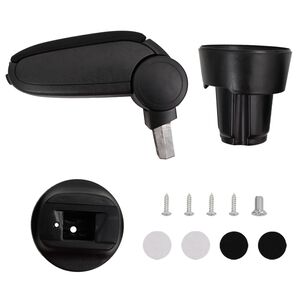 vidaXL Reposabrazos para coche ABS negro 13x33x(33-49) cm