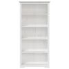 vidaXL Librería BODO 5 estantes madera maciza pino blanco 82x40x173 cm