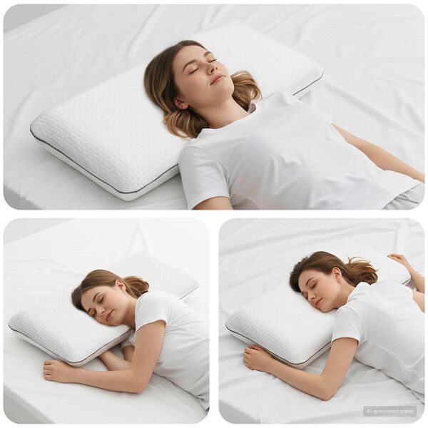 vidaXL Almohada para dormir Liso 70 x 35 x 10 cm Espuma de Gel