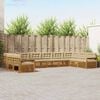 vidaXL Juegos de sof&aacute;s 4 pcs Natural y Beige Madera de Acacia S&oacute;lida