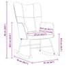 vidaXL Silla mecedora de terciopelo gris claro