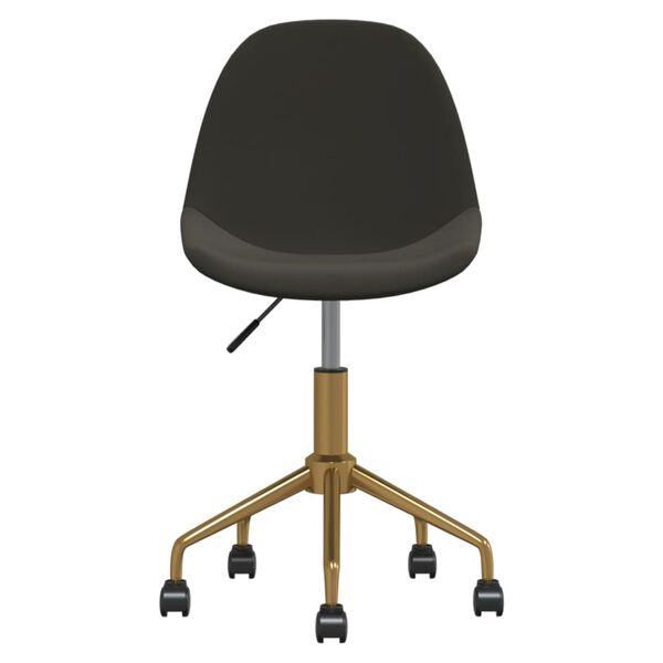 vidaXL Sillas de comedor giratorias 2 unidades terciopelo gris oscuro