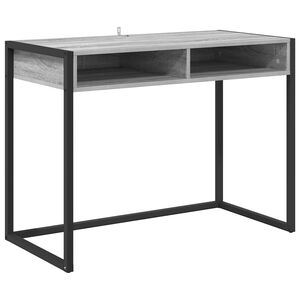 vidaXL Escritorio Gris Sonoma Madera de ingenier&iacute;a 100 x 50 x 75 cm