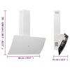 vidaXL Campana extractora de pared acero vidrio templado blanco 90 cm