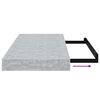 vidaXL Estantes flotantes pared 2 uds MDF gris hormig&oacute;n 50x23x3,8 cm