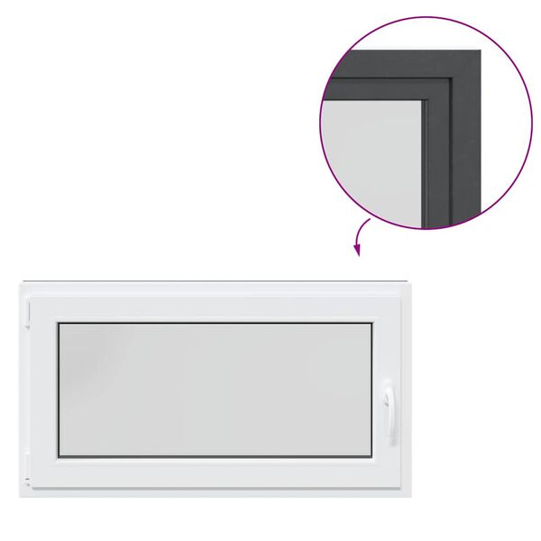 vidaXL Ventana de s&oacute;tano "RISOR" 110x60cm oscilobatiente DIN izquierda