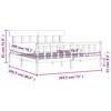 vidaXL Estructura de cama de matrimonio con cabecero madera maciza